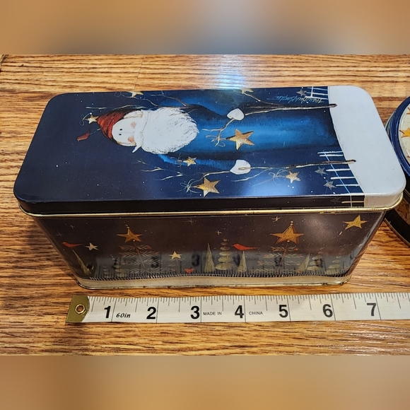 Set of 2 Vintage Department 56 Tins Once Upon a Starry Night - Picture 8 of 15
